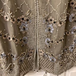 Heavy embroidered 3 peace suit